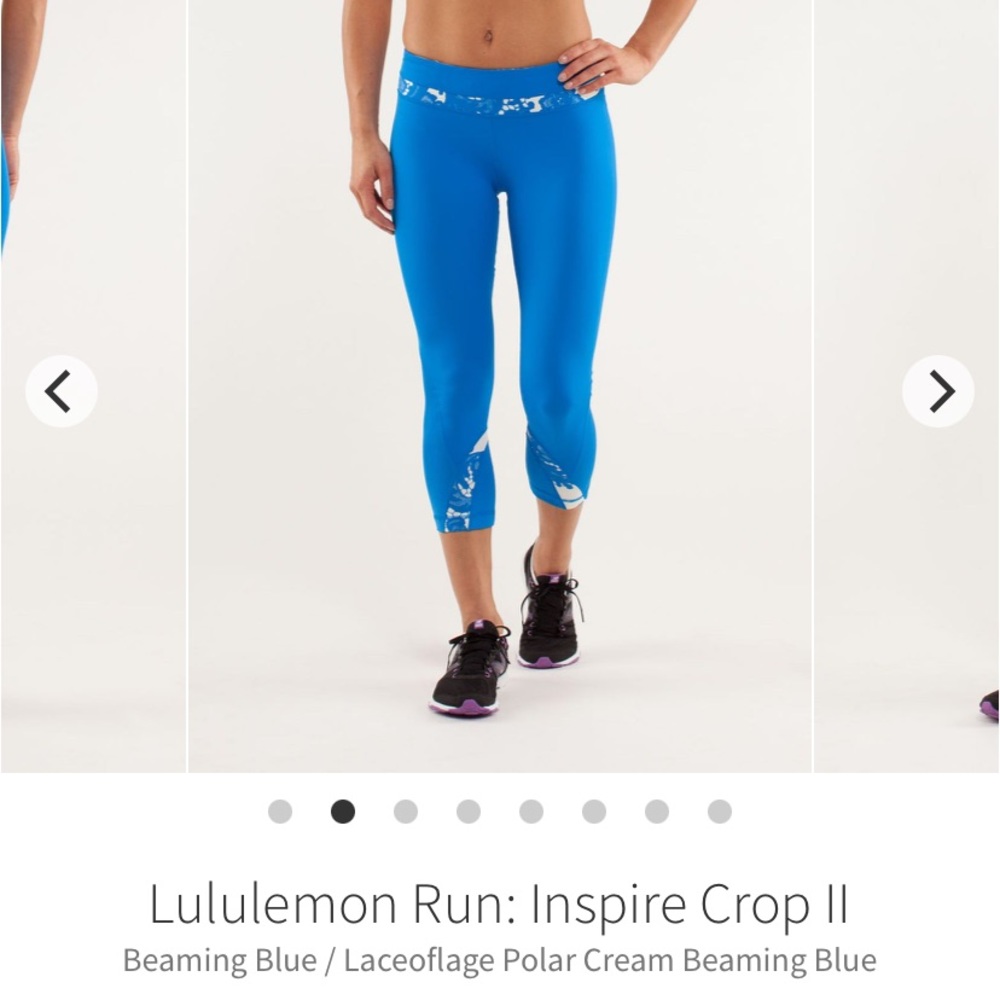 Lululemon Run Inspire Crop II Size 8